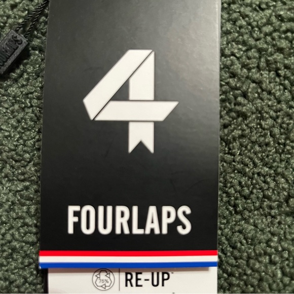 Mens FourLaps Reversible Polar Quilted Sherpa Jacket Thyme / White M Runs L - Picture 10 of 13